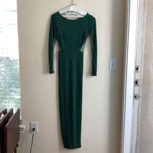 NWOT Windsor Green Sparkle Maxi Dress